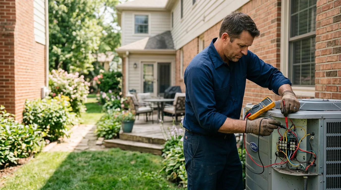 HVAC technician working near Afton, IA